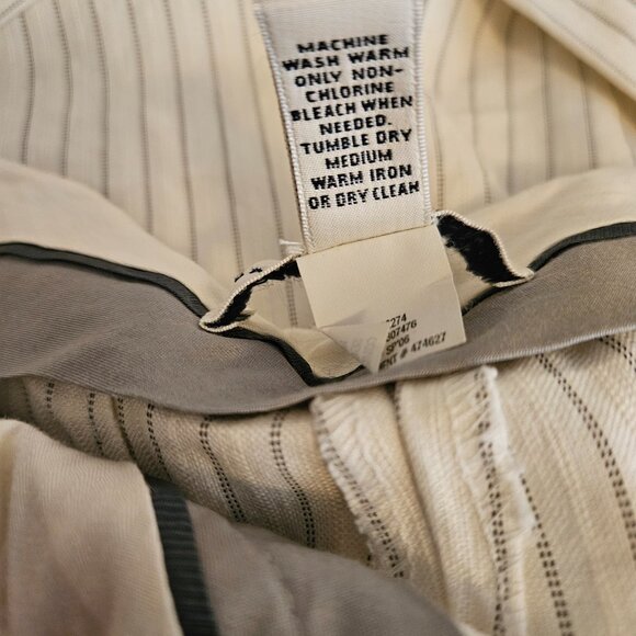 Banana Republic Wide Leg Pinstripe Pants Size 14 - Picture 6 of 7